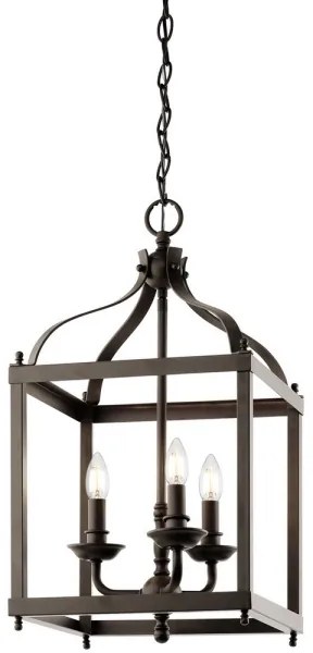 Kichler - Csillár láncon LARKIN 3xE14/60W/230V antracit