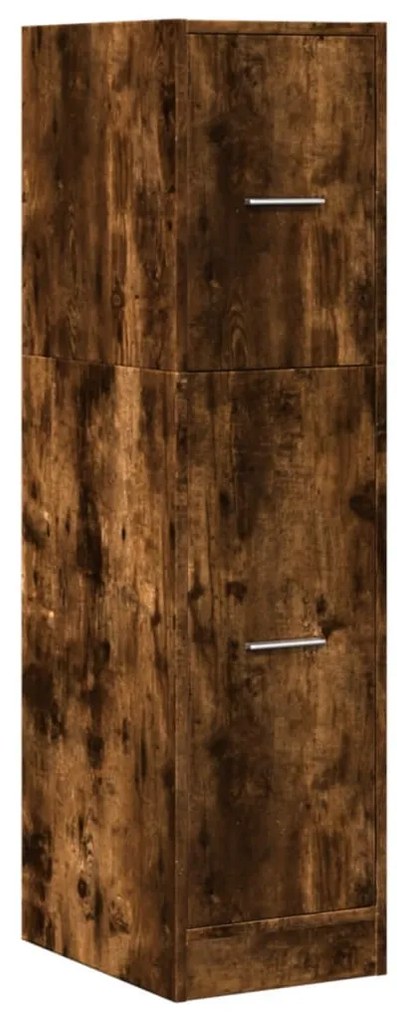 füstös tölgy színű szerelt fa patikaszekrény 30 x 41 x 118 cm