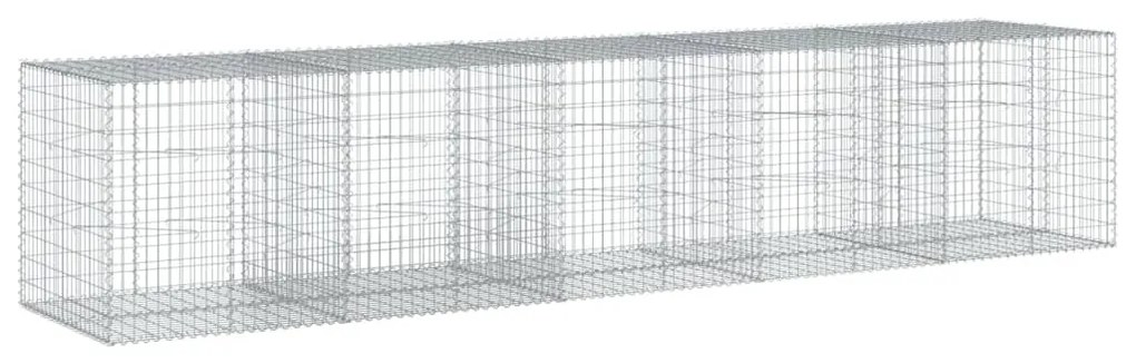horganyzott vas gabion kosár fedéllel 500 x 100 x 100 cm