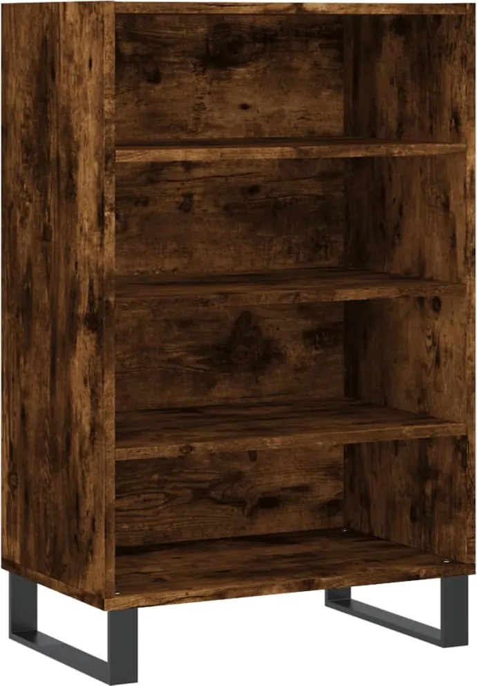 vidaXL füstös tölgy színű szerelt fa magasszekrény 57 x 35 x 90 cm