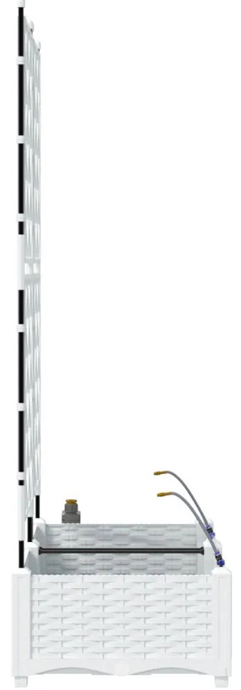 Kerti ültetők Fehér 80 x 40 x 126 cm Acél