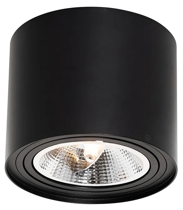 Modern mennyezeti spotlámpa fekete forgatható és dönthető AR111 - Rondoo Up