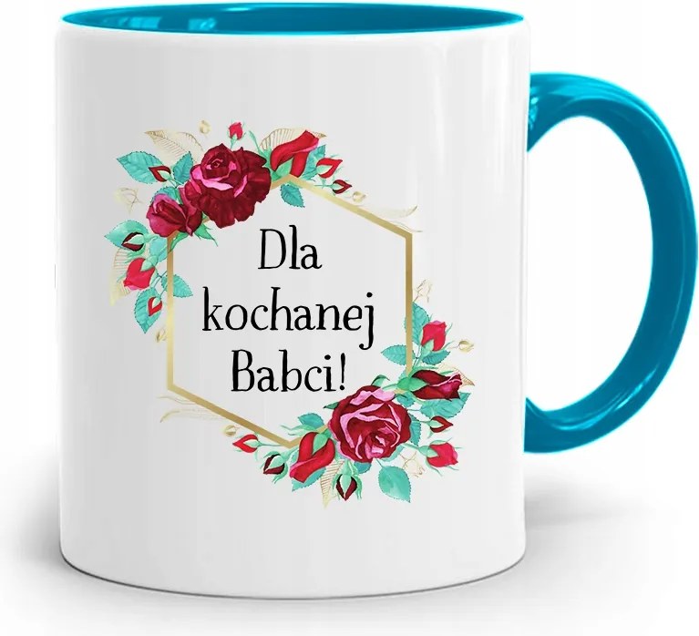 Kék Nagymama Napi Bögre A Szeretett Nagymamának fényképes nyomtatással