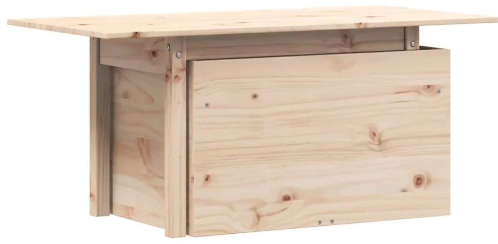tömör fenyőfa kerti asztal 100 x 50 x 75 cm
