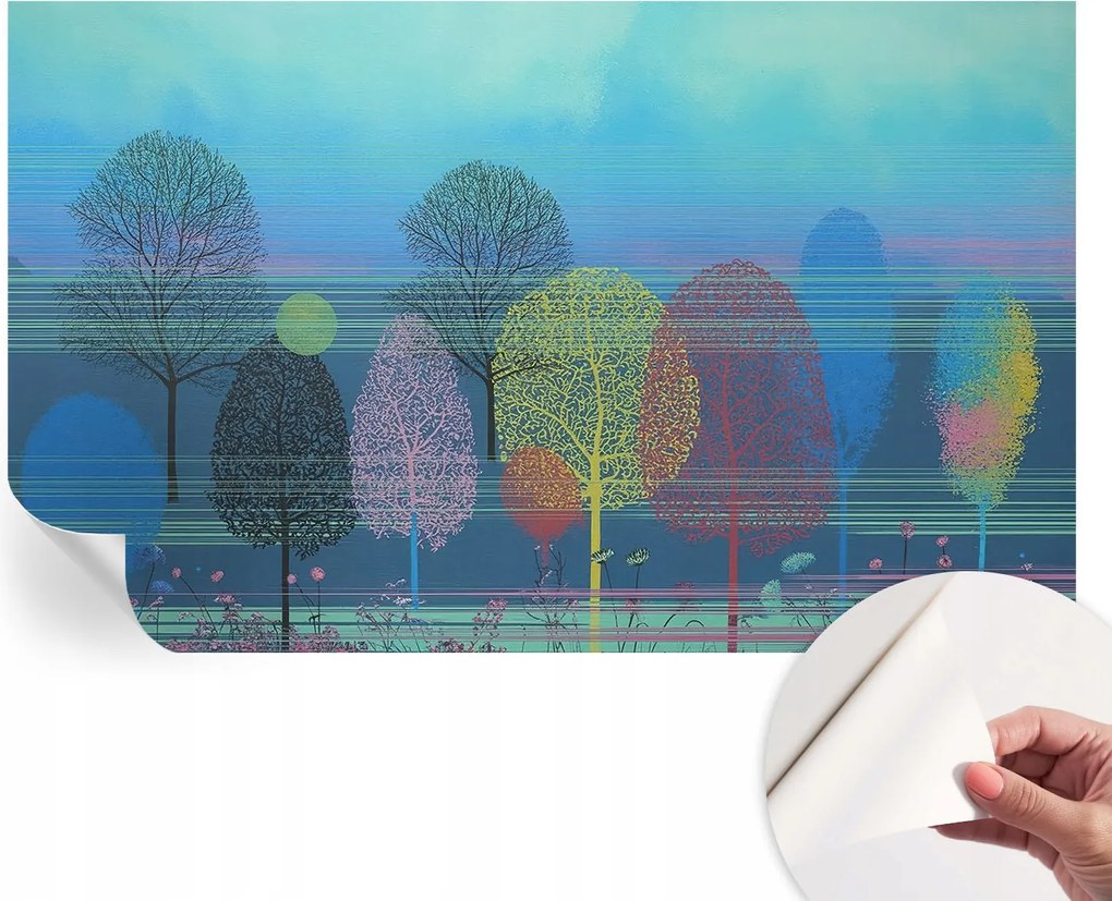 Öntapadós fali fotótapéta Hálószobába Színes harmónia 416x254 cm