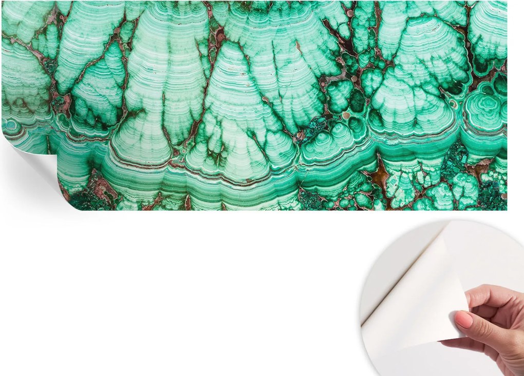 Öntapadós fotótapéta Nappaliba és Hálószobába Zöld minták 250x104