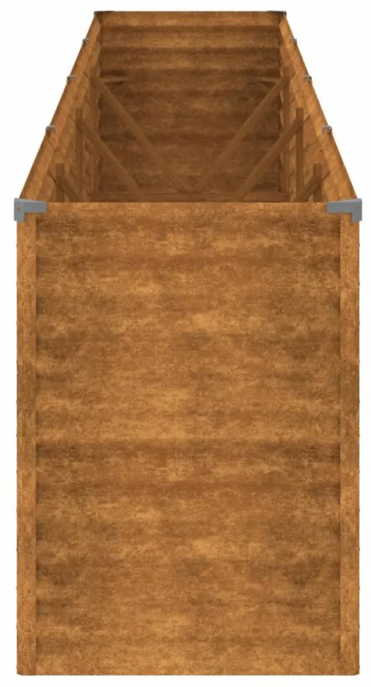 corten acél kerti magaságyás 385 x 50 x 69 cm