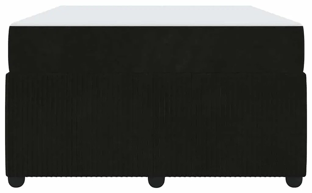 Ágykeret matraccal matracmal Fekete 120 x 190 cm Bársony