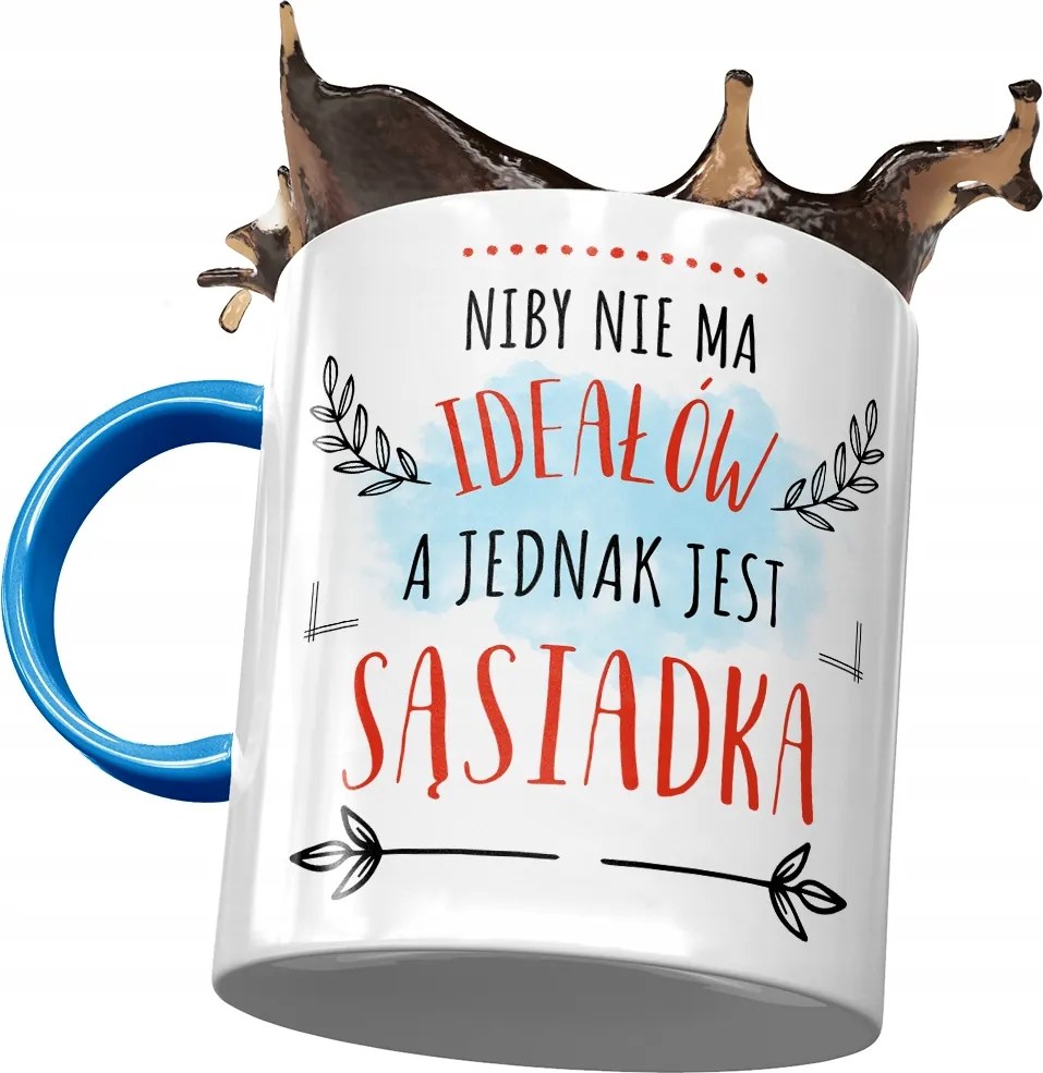 Kék Bögre A Szomszédnőnek Nincs Ideál Nyomtatott Fotóval