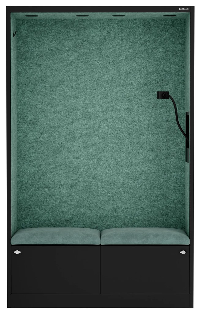 Sally 1150mm korpus Czarny - siedzisko Zielony