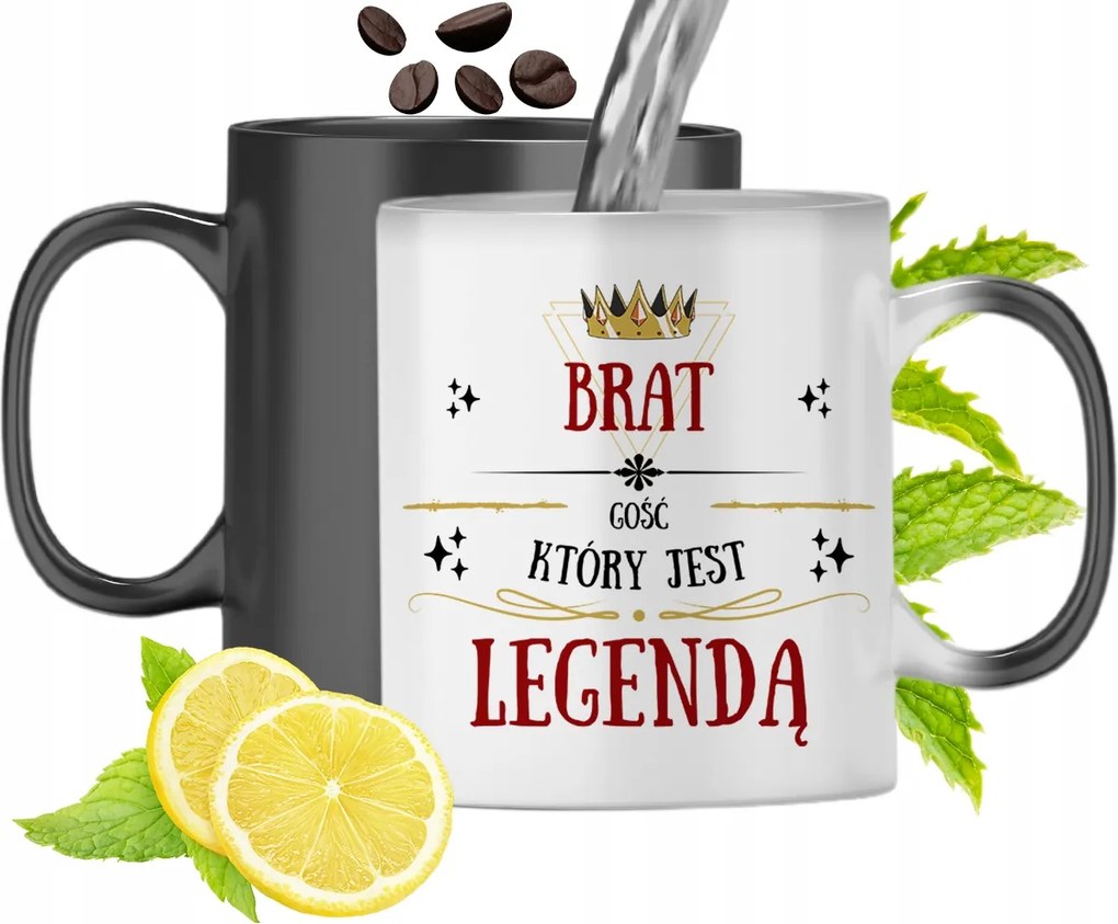 Mágikus Bögre Testvérnek Fekete Színváltós, fényképes nyomattal