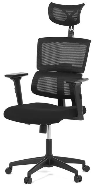 Fekete hálós irodai szék hintamechanikával. KA-B1025 BK