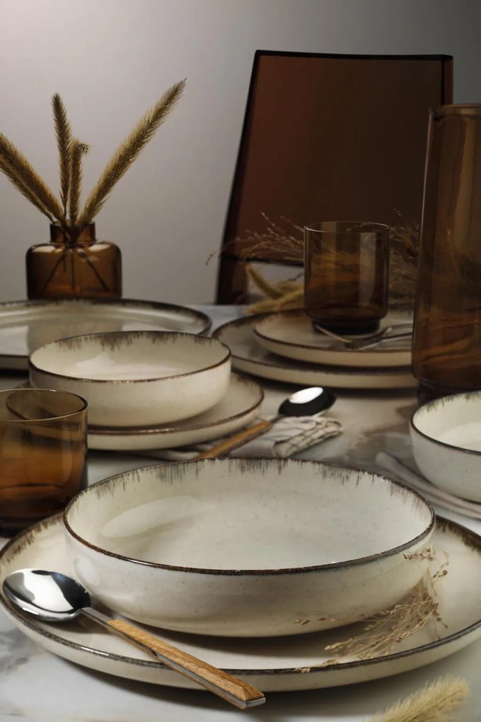 16 részes porcelán étkészlet fahéj