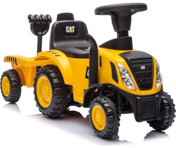 Push autó traktor CAT 2xAA sárga/fekete