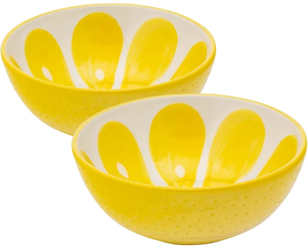 Altom Tropicana kerámia tálkészlet citrom 12,5 cm, 2 db
