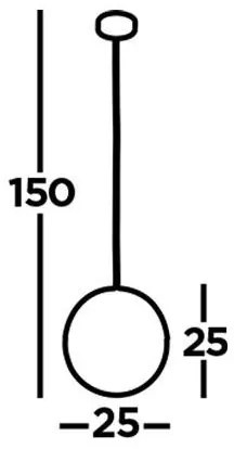 Searchlight 24181BK - Csillár zsinóron ENDOR 1xE27/40W/230V fekete