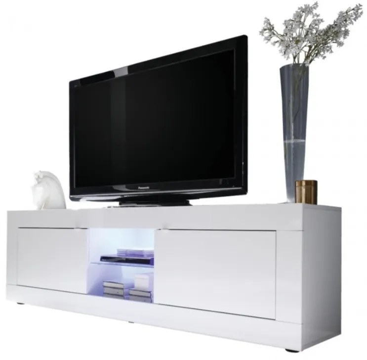 BASIC Nagy Fehér TV Szekrény 2 ajtós 181cm