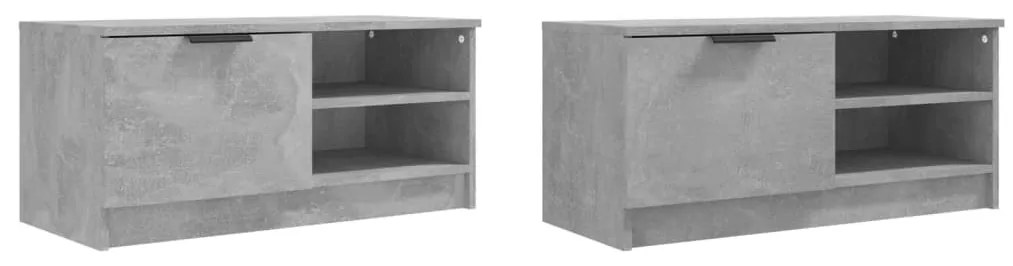 2 db betonszürke szerelt fa TV-szekrény 80x35x36,5 cm