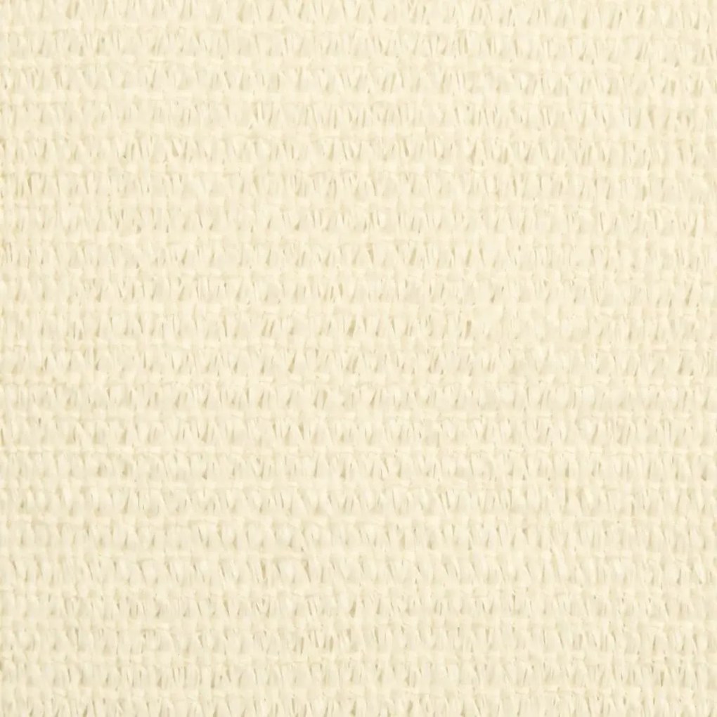 krémszínű HDPE napvitorla 160 g/m² 4 x 4 x 4 m