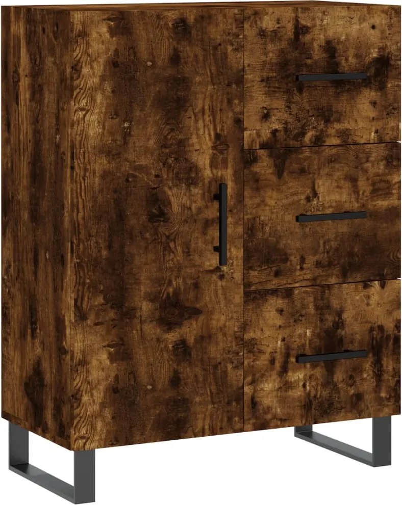 vidaXL füstös tölgy színű szerelt fa tálalószekrény 69,5 x 34 x 90 cm