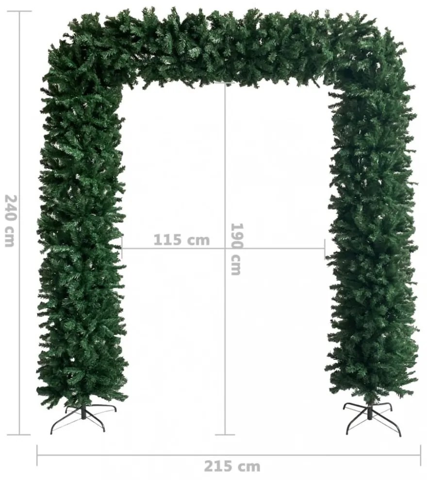 zöld karácsonyfaboltív 240 cm