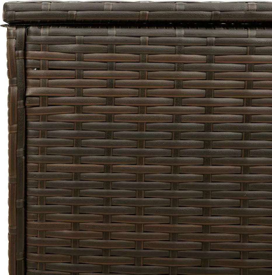 Barna Polyrattan Kültéri Párna Doboz 100X55X55,5 Cm