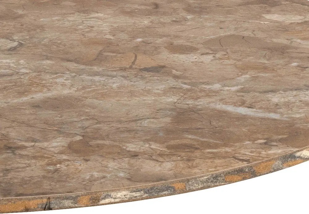 Barna kerek dohányzóasztal kerámia asztallappal ø 60 cm Malta – Actona