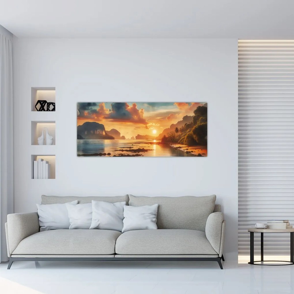 Kép - Kilátás a partról (120x50 cm)
