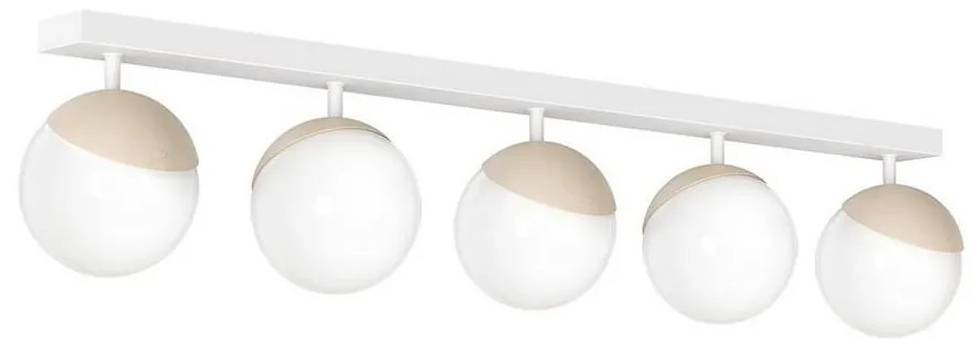 Csillár SFERA WOOD 5xE14/40W/230V fehér