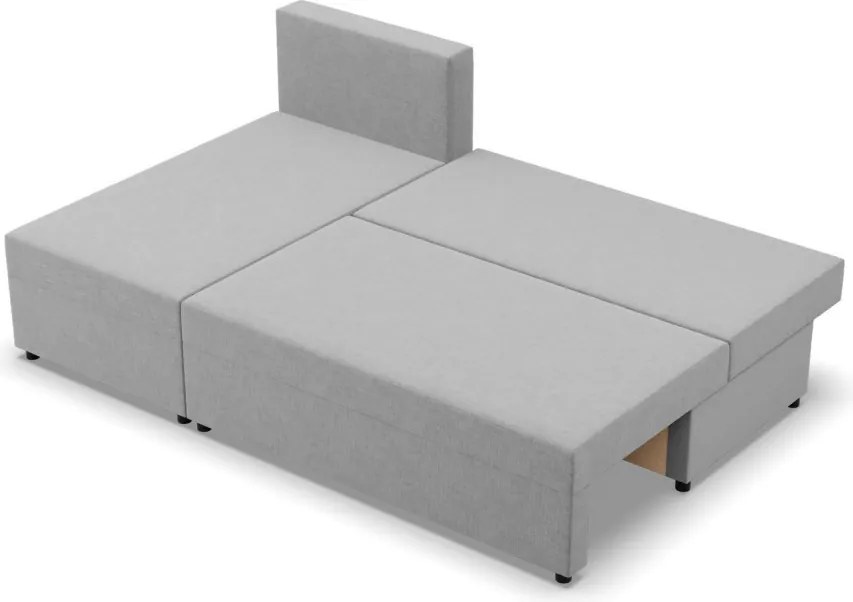 Nobu sarokkanapé, fonott, univerzális oldal, világosszürke