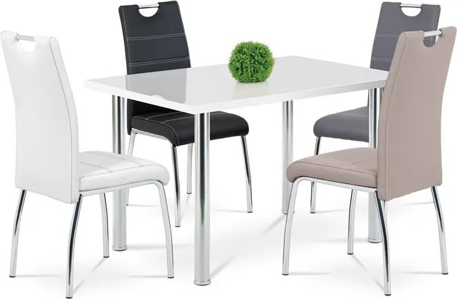 Étkezőszék, fehér, műbőr, HC-484 WT