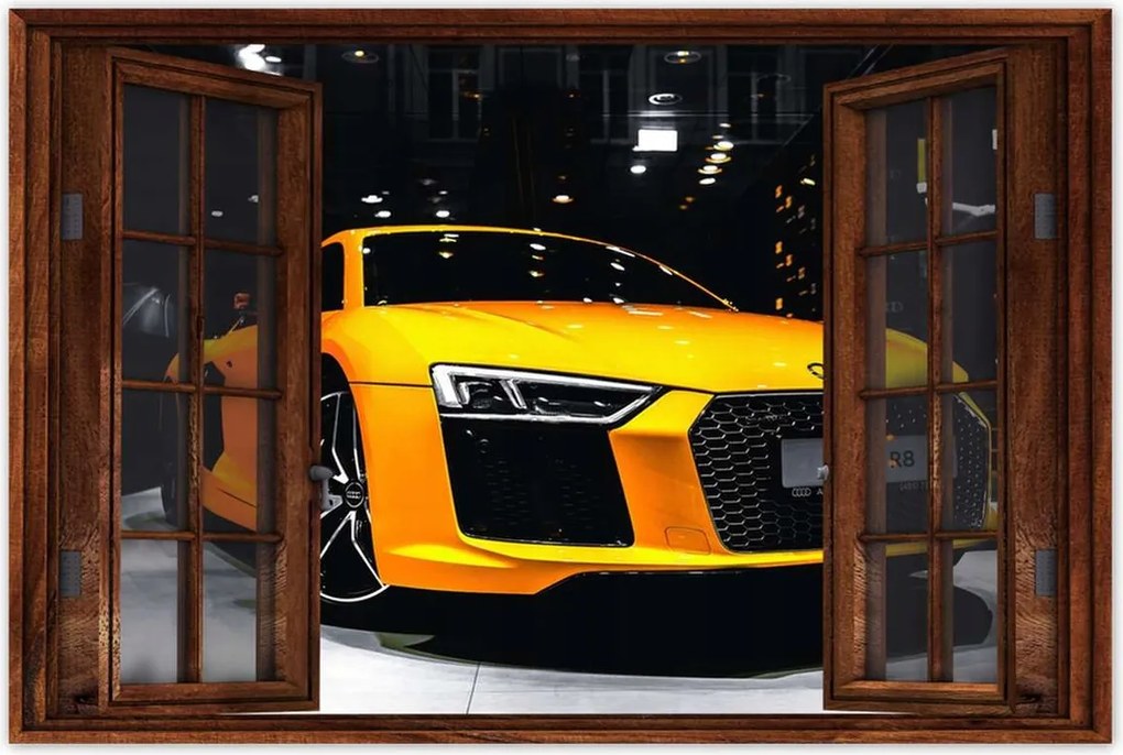 Poszter 60x40 Sárga Audi R8