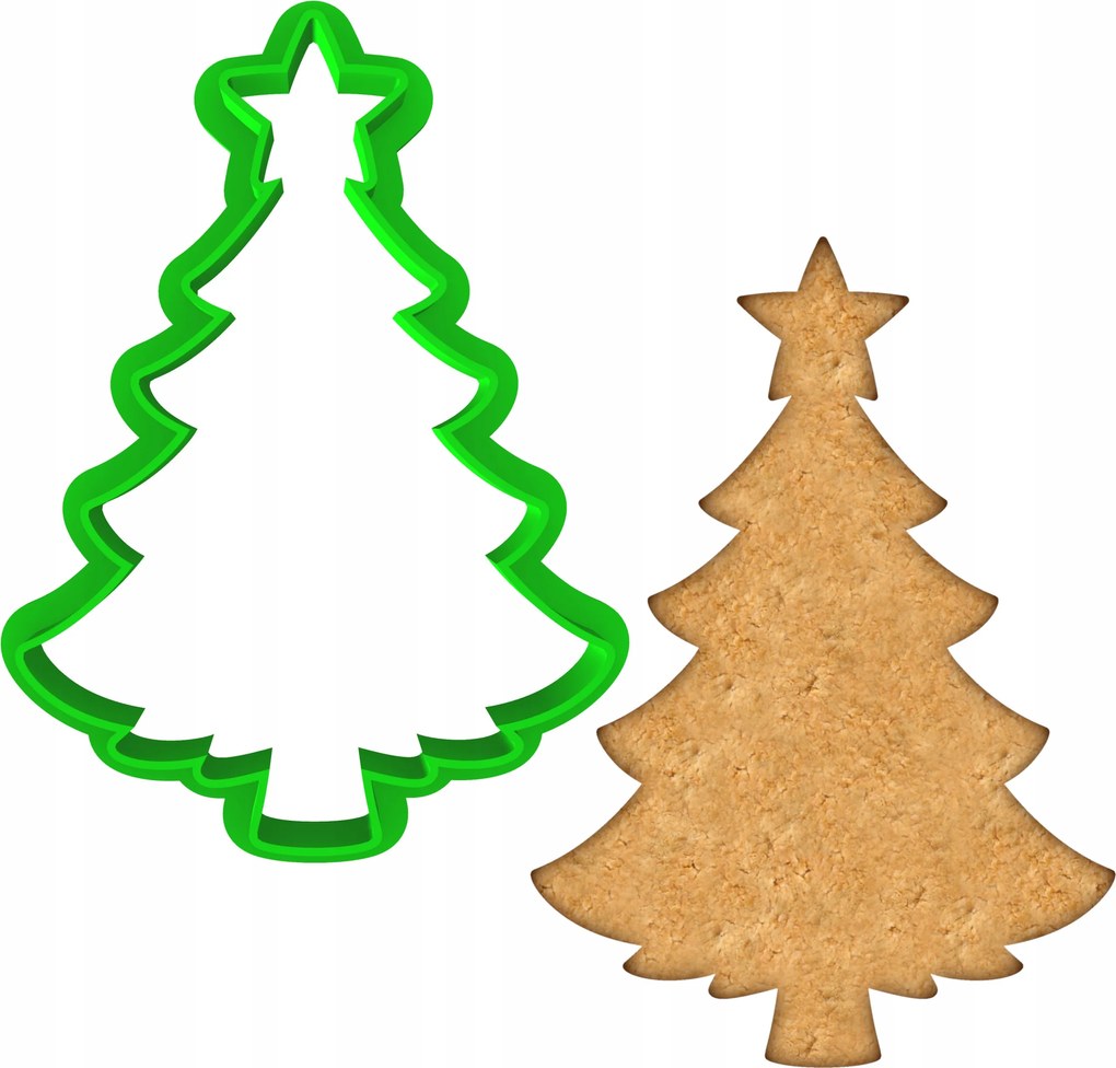 Mézeskalács lyukasztó Forma Karácsonyi Karácsonyfa 8cm