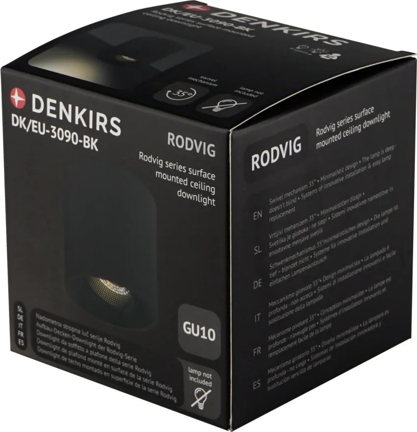 Rodvig series surface mounted ceiling downlight — DK/EU-3090-BK