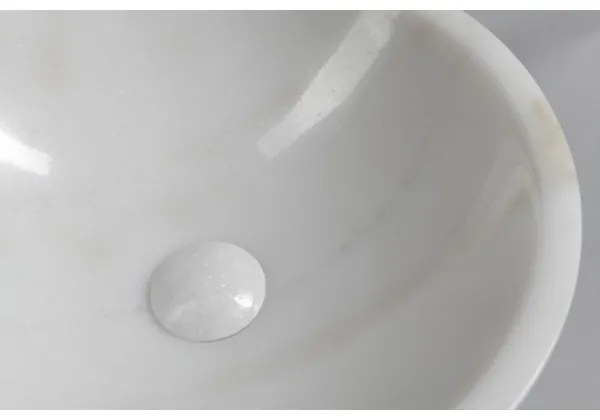 Sapho - Ráépített mosdó BLOK átm. 40 cm márvány/fehér