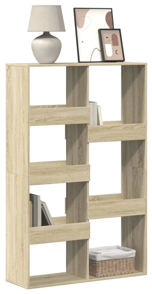sonoma tölgy színű szerelt fa könyvespolc 100 x 33 x 155,5 cm