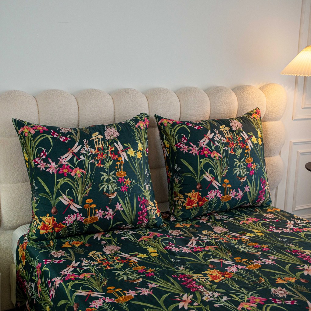 Mikroszálas ágynemű MYSTIC GARDEN sötétzöld Ágyneműhuzat mérete: 70 x 90 cm | 140 x 200 cm