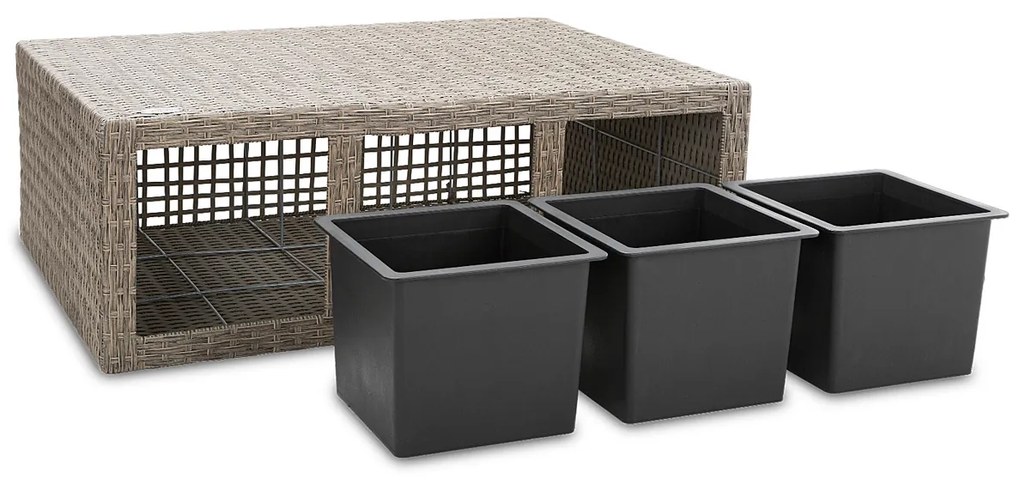 Casaria® Virágtartó 83x30,5x60 cm - krém