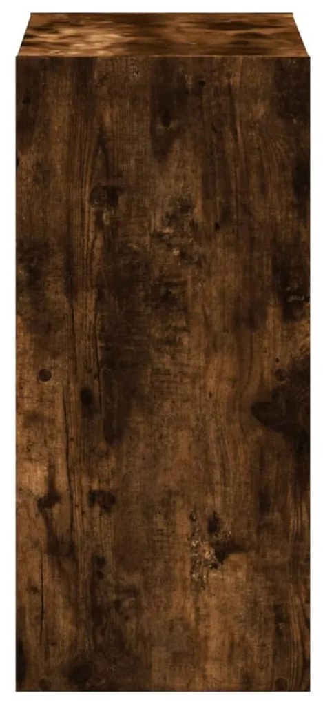 füstös tölgy színű szerelt fa könyvespolc 68,5 x 32 x 68,5 cm