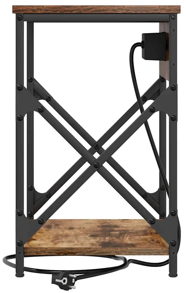 Éjjeliszekrény 2 pcs Füstölt tölgy 41 x 31 x 51 cm Faanyag