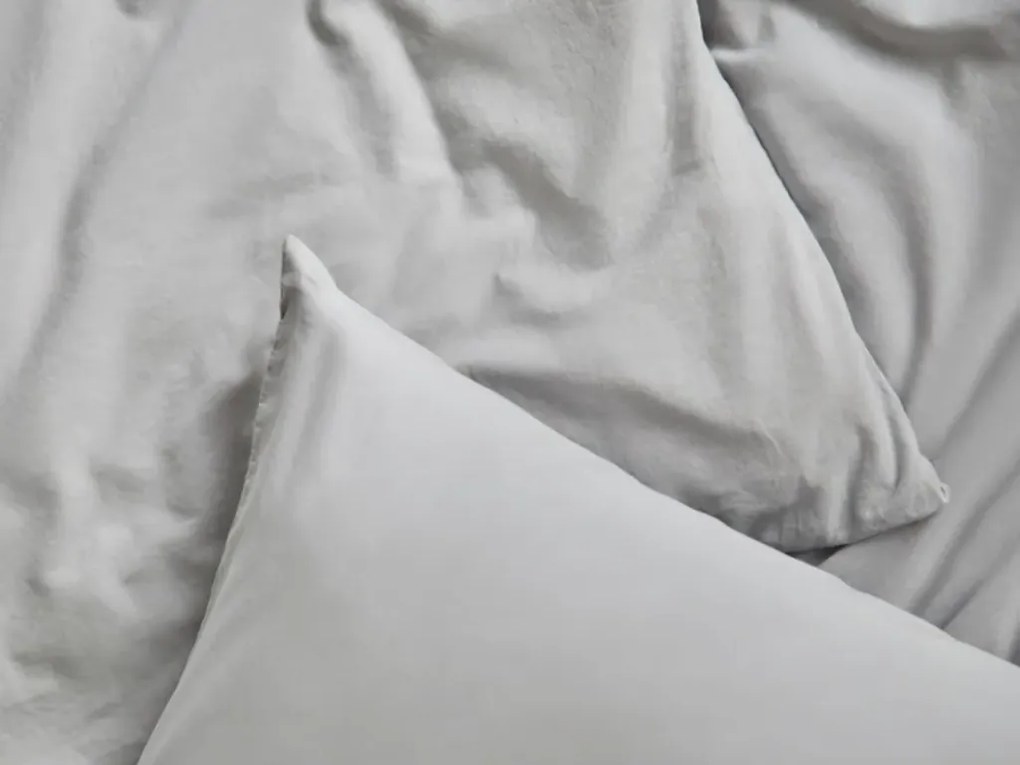 Pamut ágynemű CALMORA világosszürke Ágyneműhuzat mérete: 2 db 70 x 90 cm | 200 x 220 cm