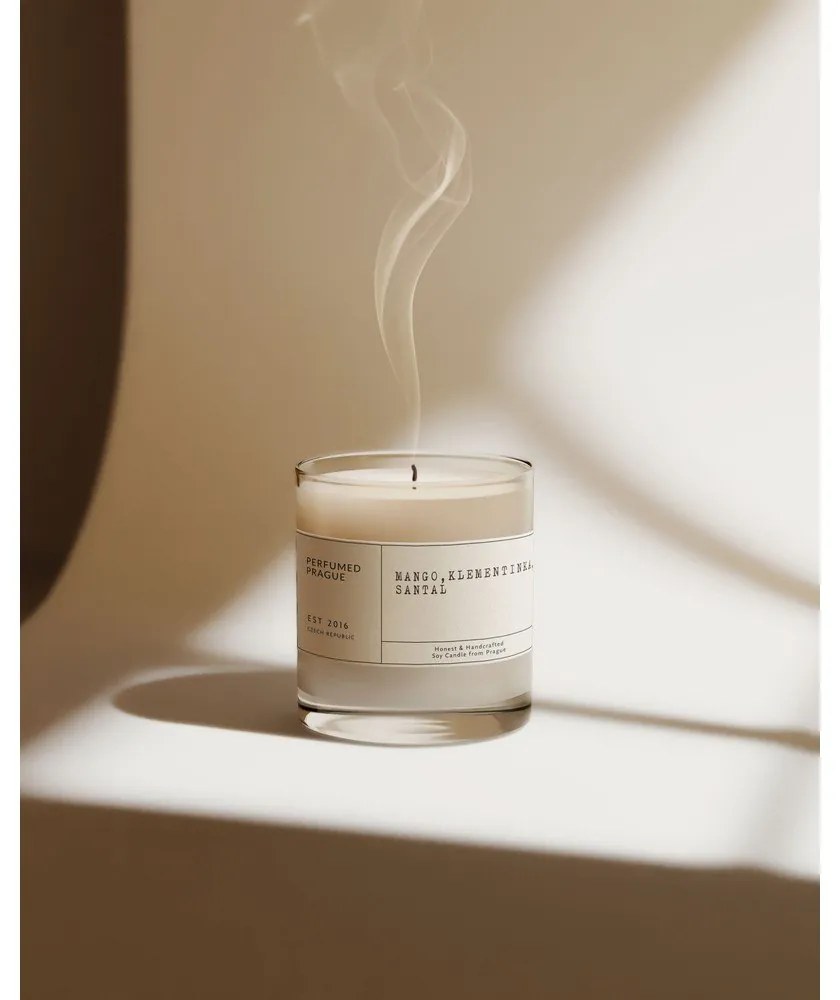 Illatos szójaviasz gyertya égési idő 40 ó #67 Mango, Clementine, Sandalwood – Perfumed Prague