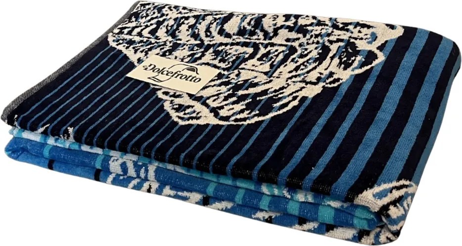 Ischia kék strandtörölköző