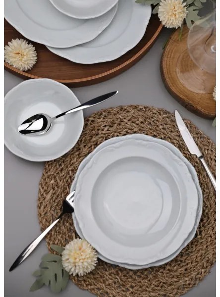 18 részes étkészlet fehér/porcelán