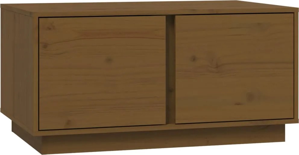 vidaXL mézbarna tömör fenyőfa dohányzóasztal 80 x 50 x 40 cm