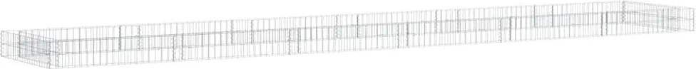 vidaXL horganyzott acél gabion magaságyás 600 x 100 x 20 cm