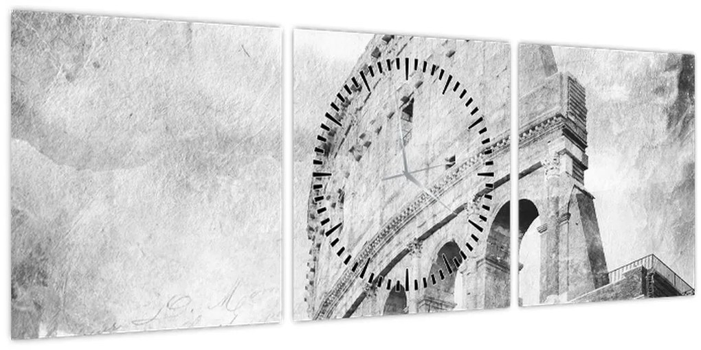 Kép - Vintage képeslap a városról N⁰1 (órával) (90x30 cm)