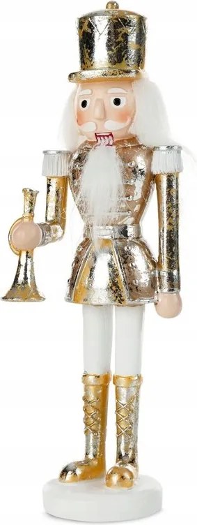 Karácsonyi figura Diótörő 79D 8x25 arany-ezüst