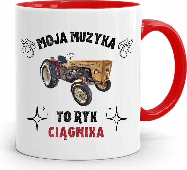 A Gazdálkodó Számára A Piros Zene Egy Üvöltés A Motorról, fényképes nyomtatással