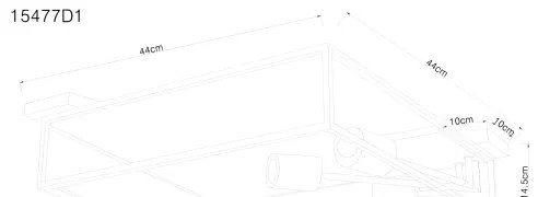 Globo 15477D1 - Mennyezeti lámpa HAGAR 3xE27/60W/230V